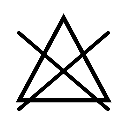 Tolerer ikke klorbleking Tolerer ikke klorbleking